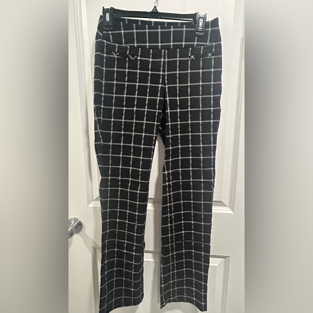 Apt. 9 Black and White Plaid Pants